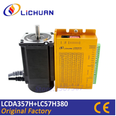 LICHUAN LC57H380 + LCDA357H 2Nm Schrittmotor Kit Nema23